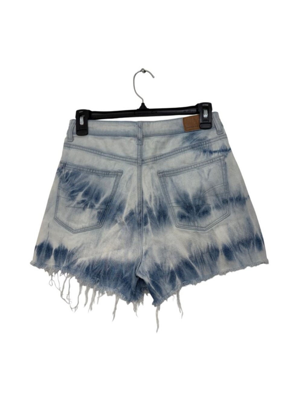 American Eagle Womens Highest Rise Tie-Dye Mom Shorts Size 2  Distressed Raw Hem - Picture 9 of 14
